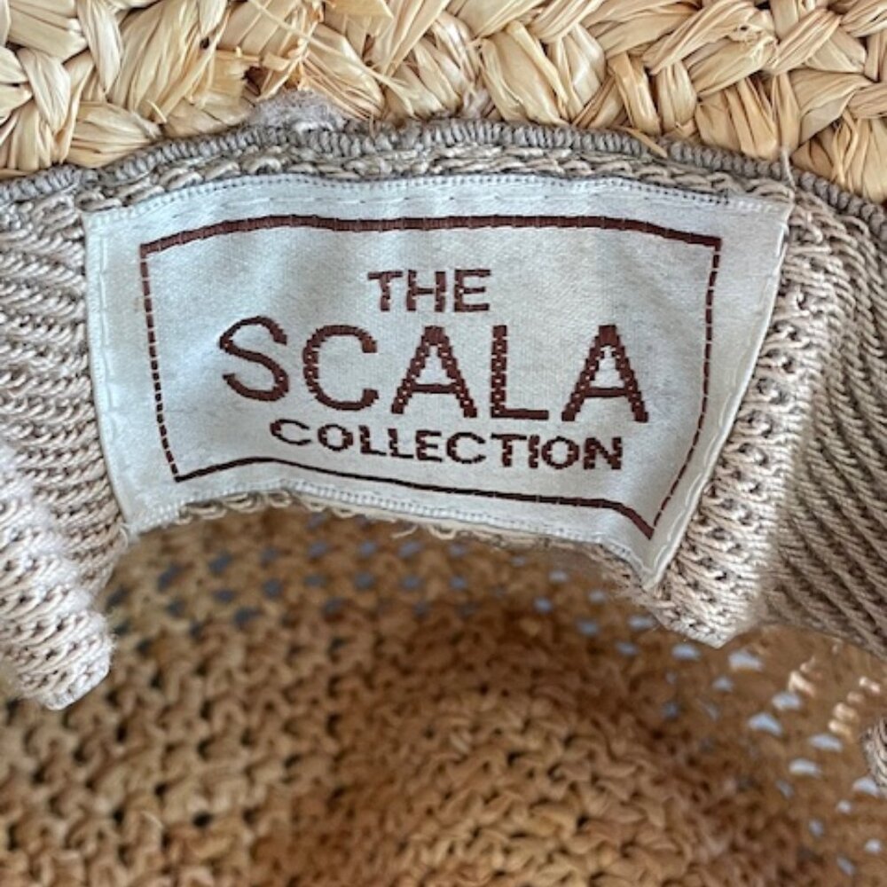 THE SCALA COLLECTION Rockport Big Brim Straw Sun Hat Vintage - Picture 5 of 16